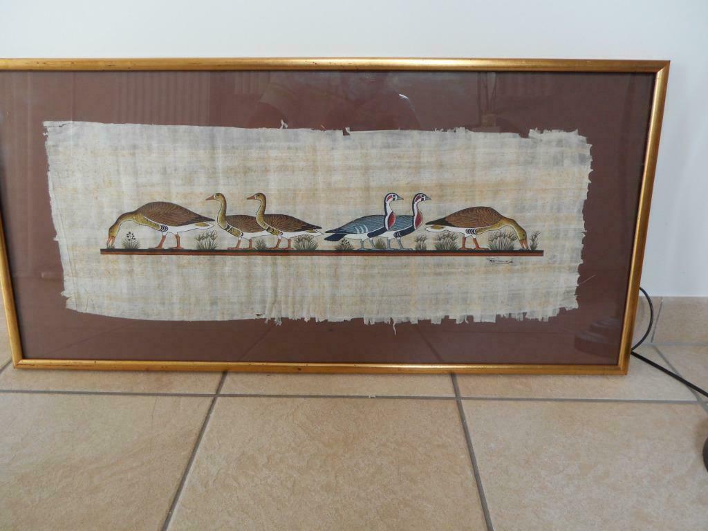 1 cadre "Papyrus égyptien", Moins de 50 cm, Enlèvement ou Envoi, Comme neuf, Autres matériaux