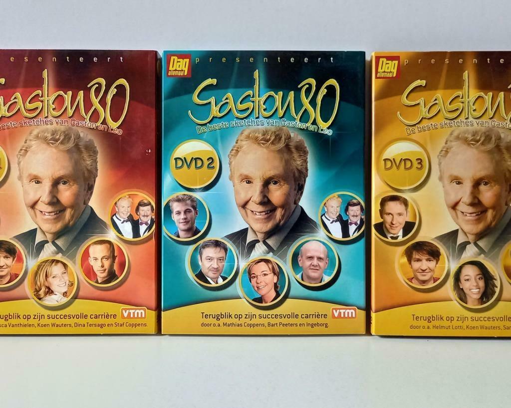 Gaston 80   3 dvd's., Cd's en Dvd's, Ophalen of Verzenden, Tv-programma of Sketches