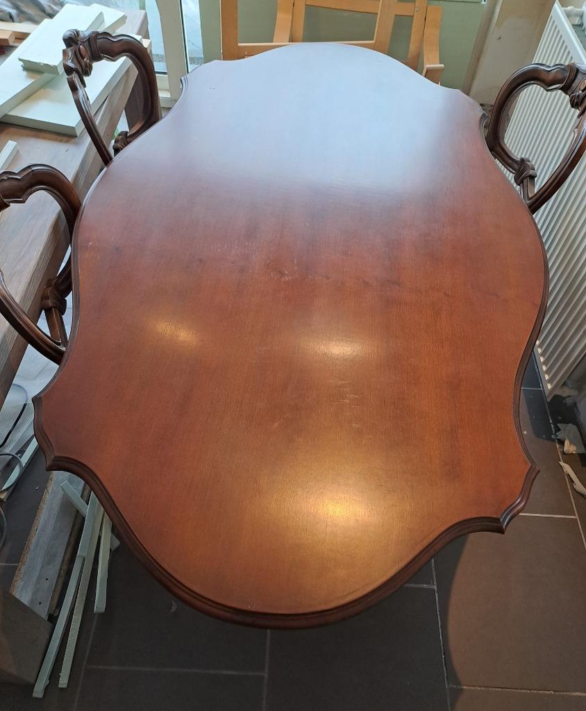 Tafel Ovaal Sierlijk op Voet, Ophalen, Gebruikt, 100 tot 150 cm, Vijf personen of meer