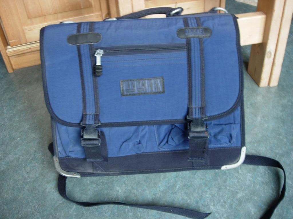 Sac d'école vintage Hedgren pour enfant, 40 à 50 cm, Enlèvement ou Envoi, Utilisé, Bleu