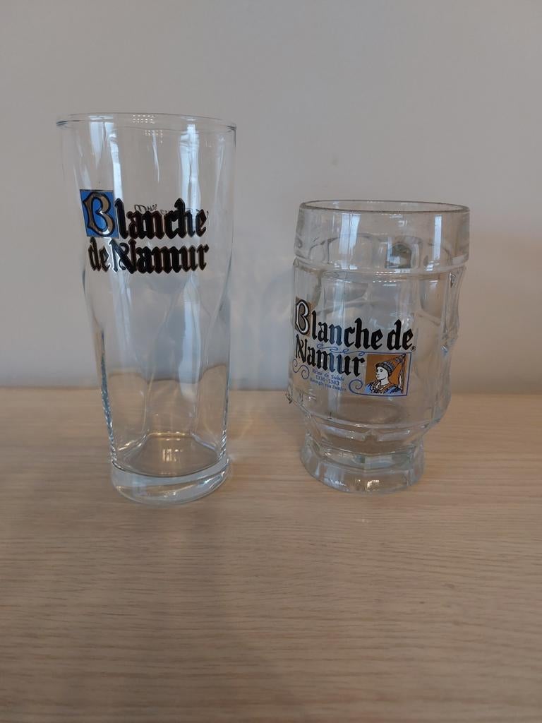 Blanche de Namur bierglazen, Verzamelen, Ophalen of Verzenden, Zo goed als nieuw, Bierglas
