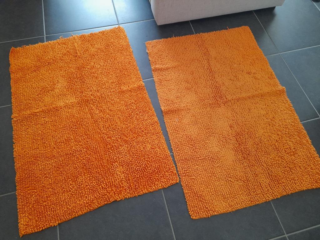 2 oranje badmatten, Ophalen, Zo goed als nieuw, Oranje