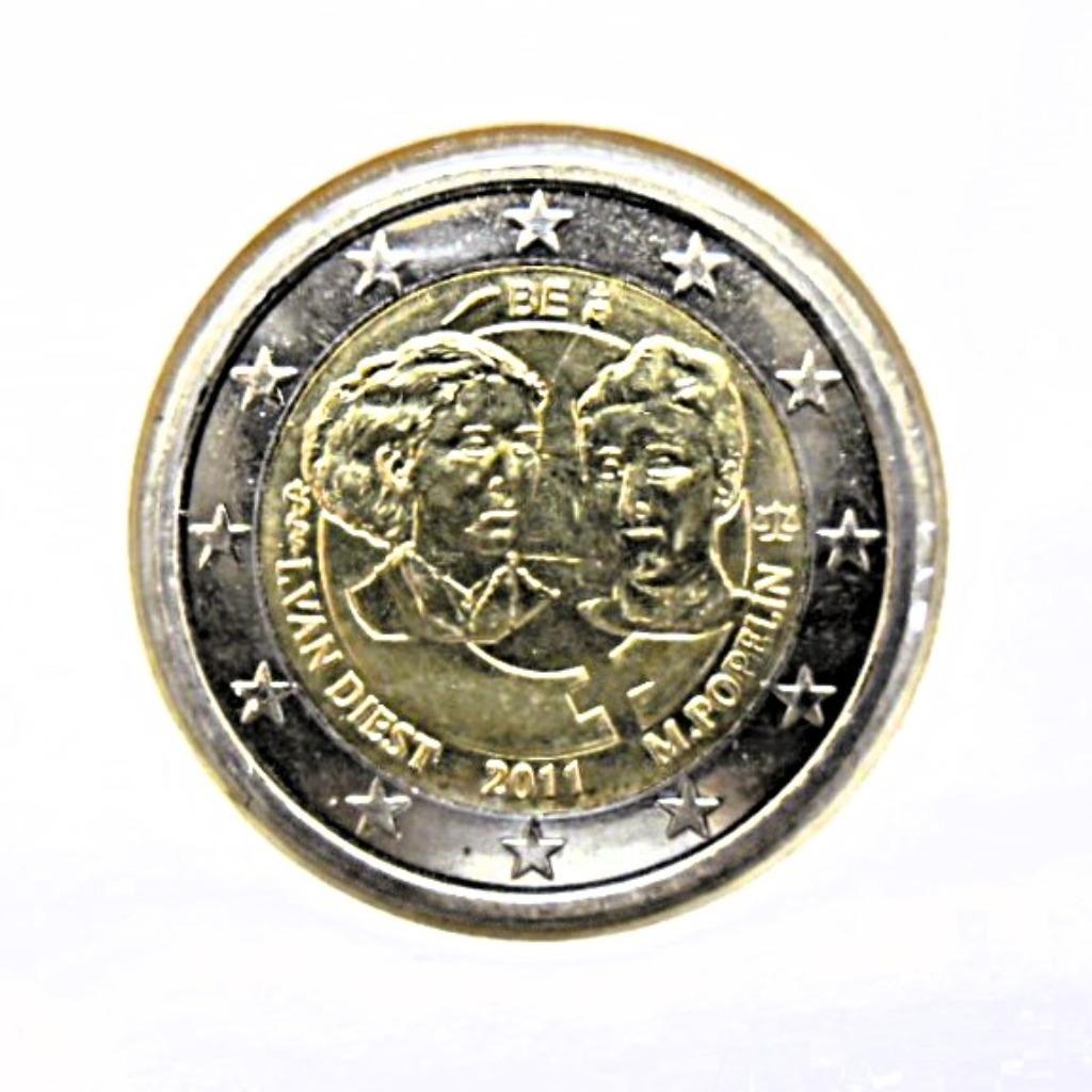 2 euro commémorative Belgique 2011, Timbres & Monnaies, Monnaies | Europe | Monnaies euro, Monnaie en vrac, 2 euros, Belgique
