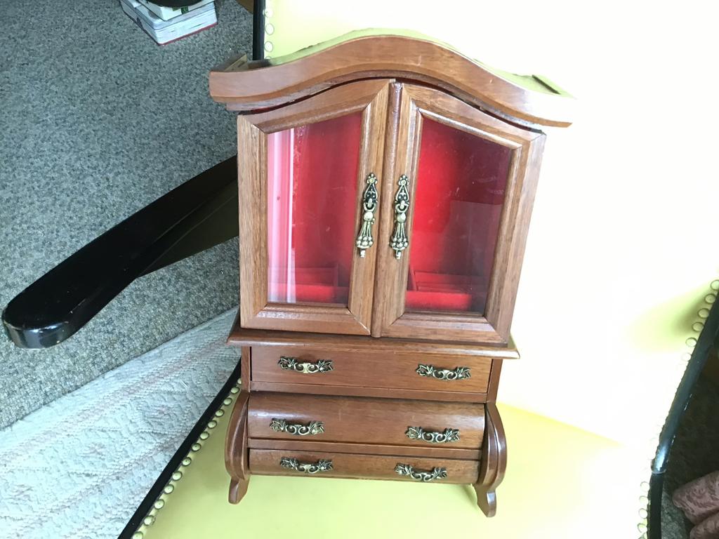 Coffret - petite armoire à bijoux, Enlèvement ou Envoi, Neuf, Brun, Autres matériaux