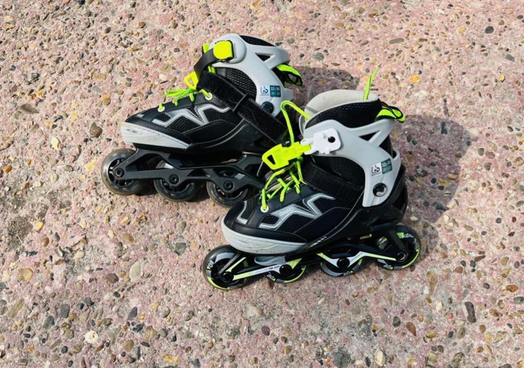 Roller Patin Oxelo 32-35/protege coude/genouillères, Ophalen, Zo goed als nieuw, Wielen of Lagers