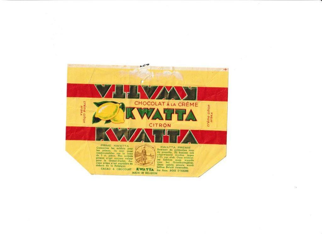 Emballage de chocolat Kwatta. Bois d'Haine., Enlèvement ou Envoi, Utilisé, Emballage