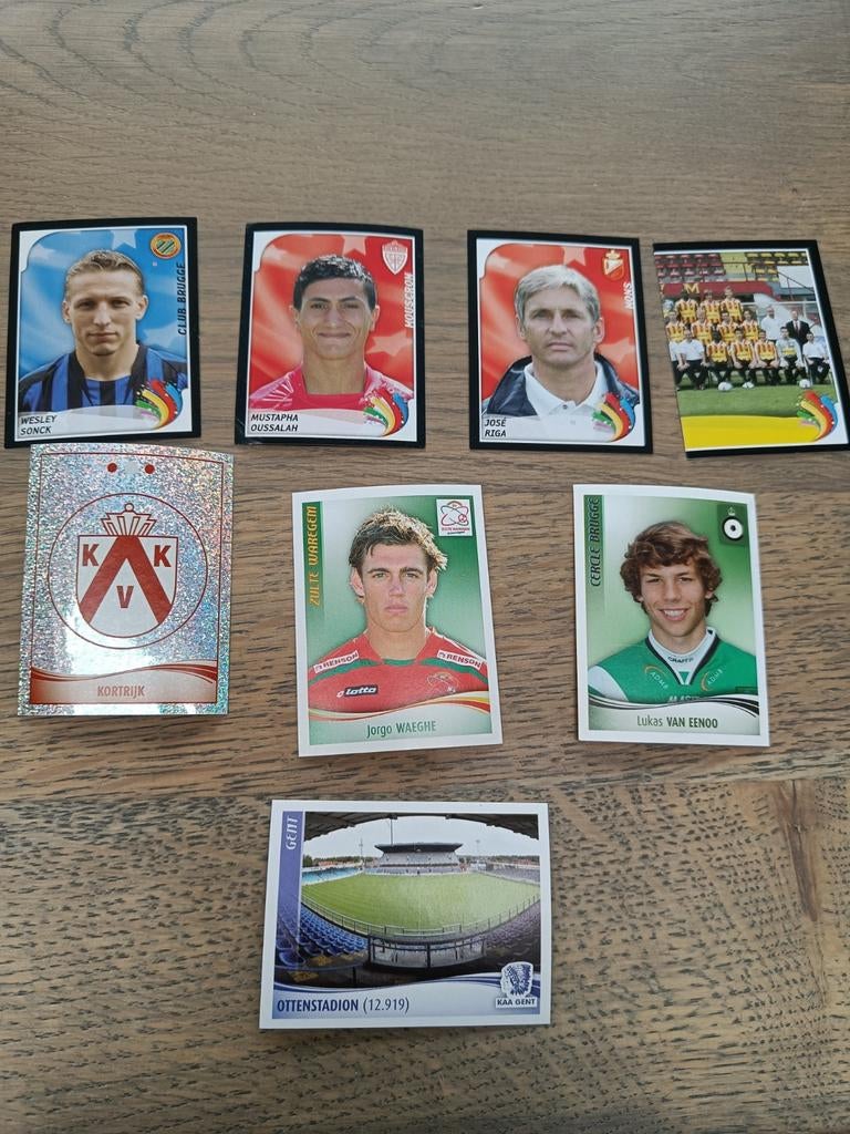 8 Panini sticker football 2008 en 2010, Ophalen of Verzenden, Zo goed als nieuw, Sticker