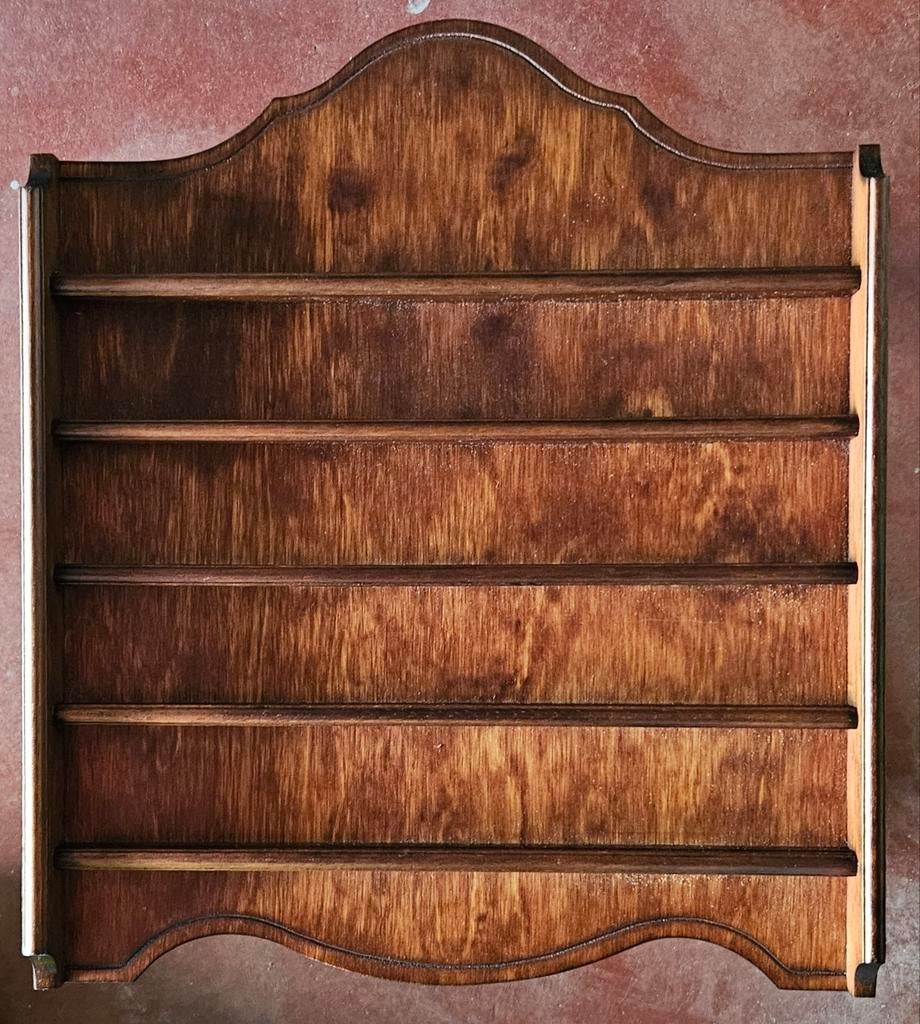 Vintage Houten Trinket Plank - Houten Miniaturen Plank - Wan, Antiek en Kunst, Ophalen of Verzenden