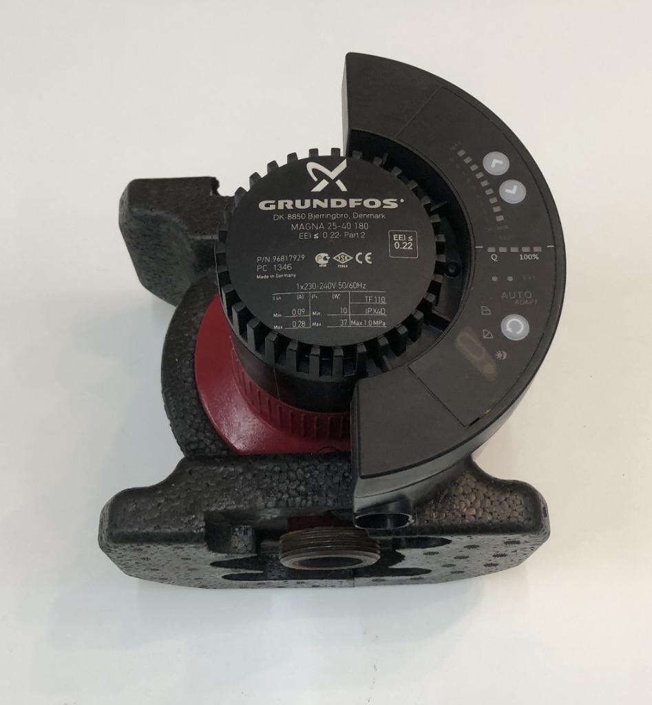 energiezuinige energie label A Grundfos MAGNA 25-40-180 pomp, Doe-het-zelf en Bouw, Chauffageketels en Boilers, Ophalen of Verzenden