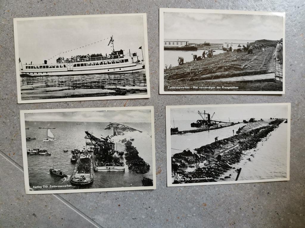 4 cartes postales Zuiderzee Works, Collections, Cartes postales | Pays-Bas, Non affranchie, Hollande du Nord/ Hollande Septentrionale