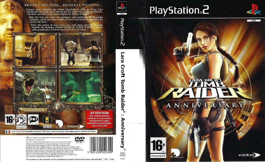 Le jeu Tomb Raider : Anniversary sur PS2, Enlèvement ou Envoi, 1 joueur, Aventure et Action, Comme neuf