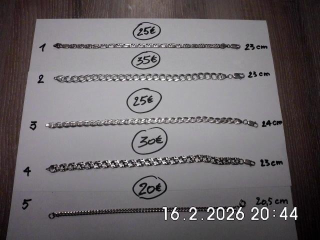 BRACELETS EN ARGENT 925 AVEC POINÇON, Femme ou Homme, Comme neuf, Enlèvement, Argent
