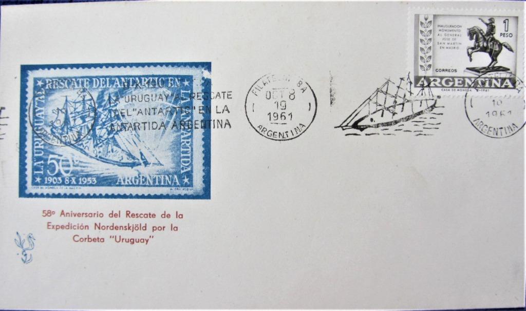FIRST DAY COVER- ANTARCTICA- ARGENTINIË, Postzegels en Munten, Ophalen of Verzenden, Gestempeld, Dier of Natuur
