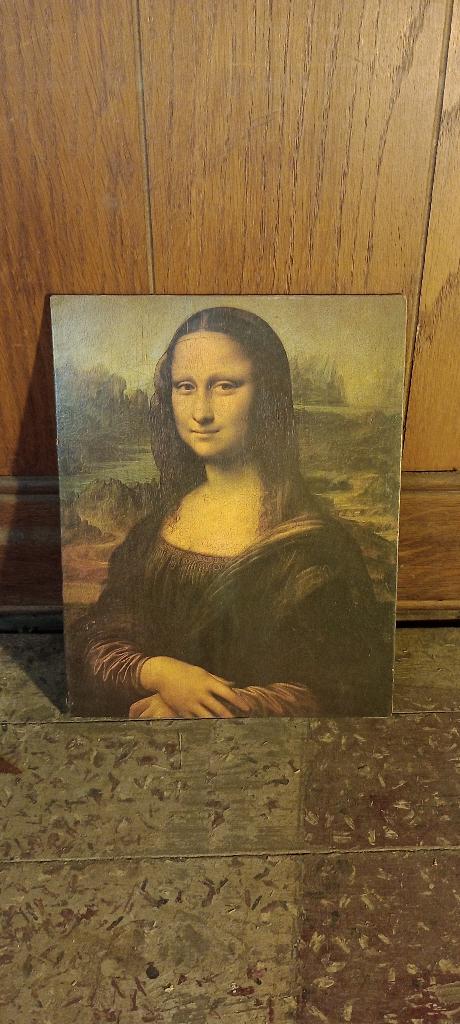 Reproductie in prenten, Mona Lisa, Da Vinci, 20x25, n83, Ophalen of Verzenden