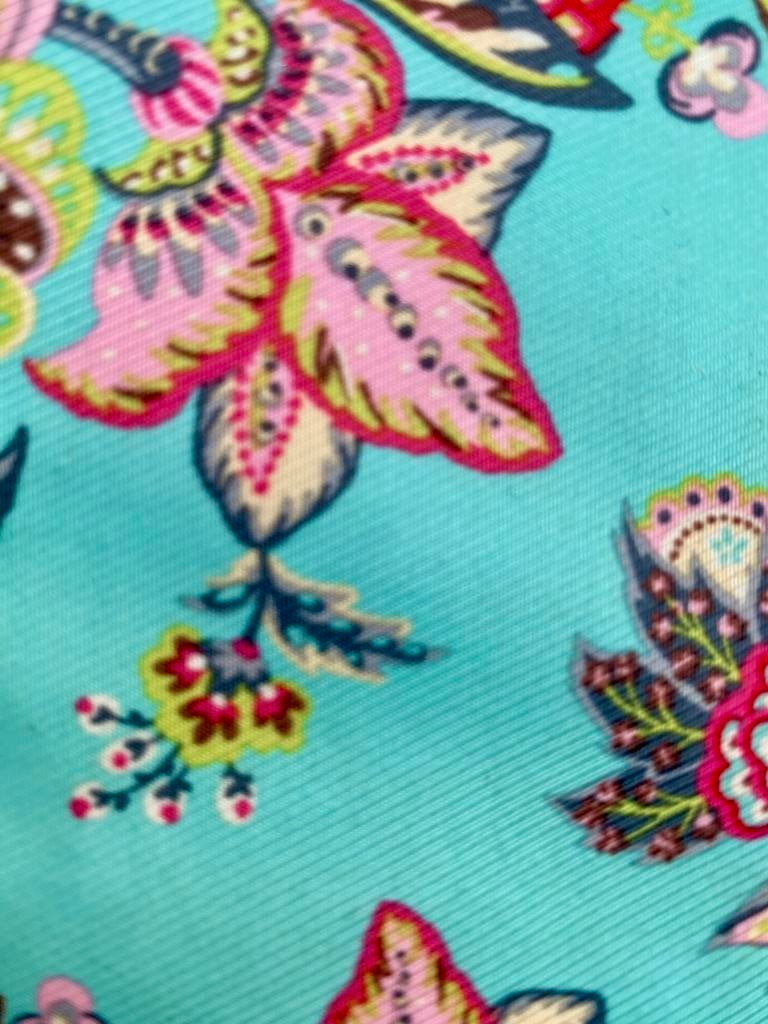 Oilily vintage blauw gebloemde portemonnee geldbeugel, Enlèvement ou Envoi, Utilisé, Bleu, Oilily