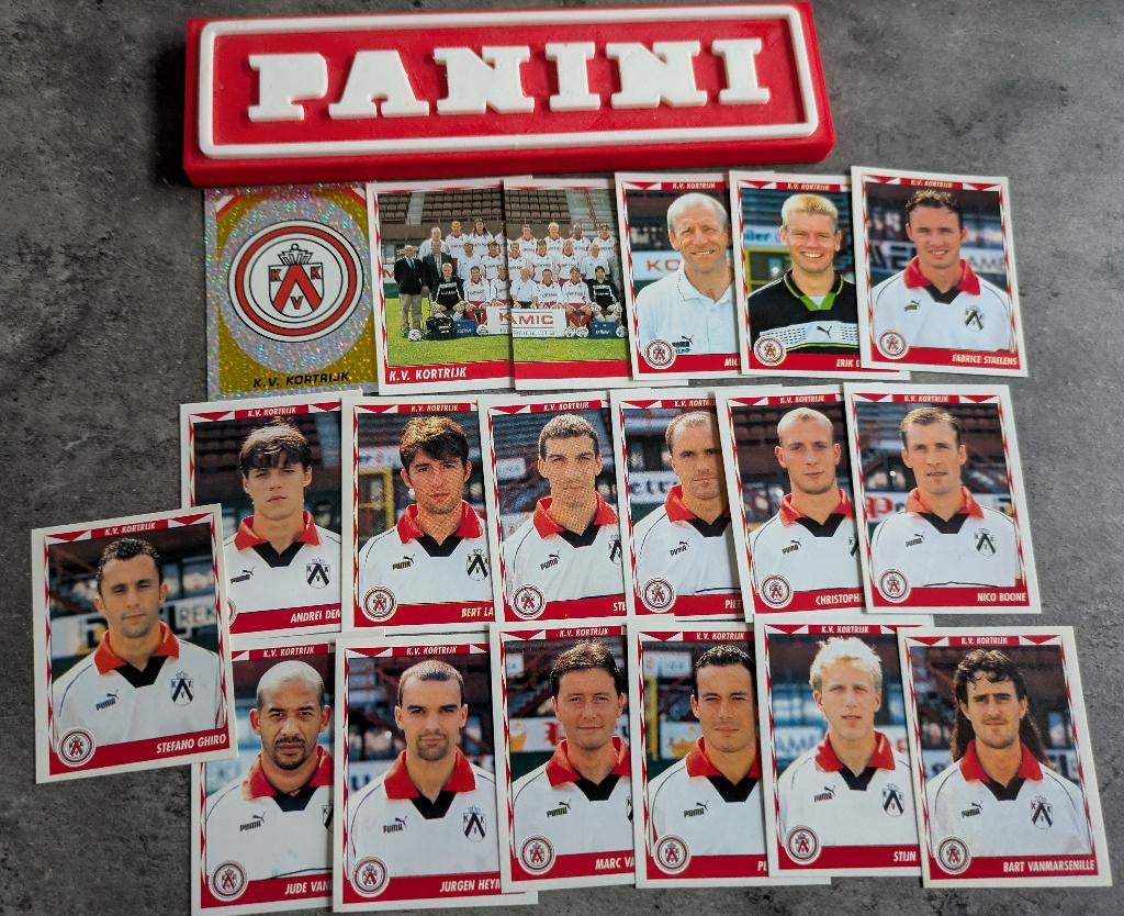 Panini FOOTBALL 99 19 STICKERS 1999  KVK KORTRIJK VOETBAL, Hobby en Vrije tijd, Stickers en Plaatjes, Nieuw, Ophalen of Verzenden