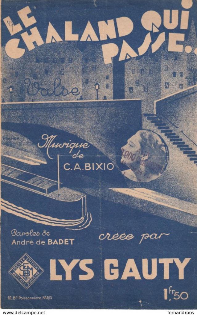 LE CHALAND QUI PASSE   PARLAMI D AMORE MARIU  M PARTITUUR, Muziek en Instrumenten, Ophalen of Verzenden, Gebruikt, Artiest of Componist
