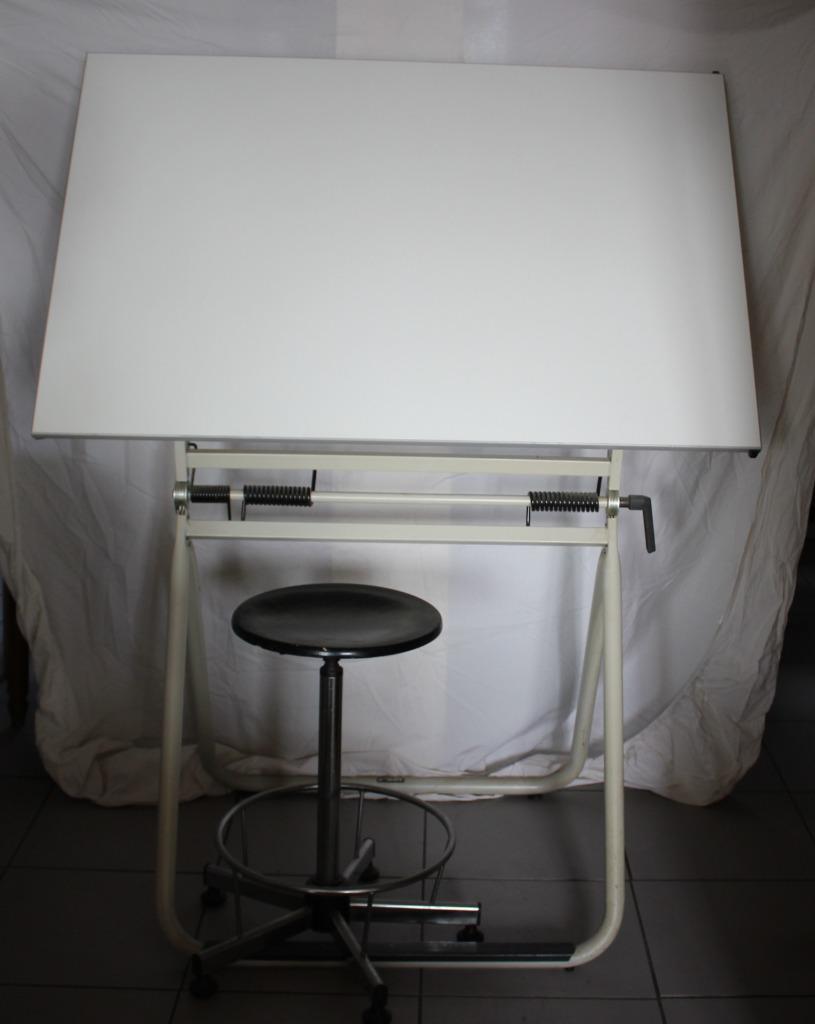 NEOST tekentafel + kruk, Werkplek, Ophalen, Gebruikt, Tafel
