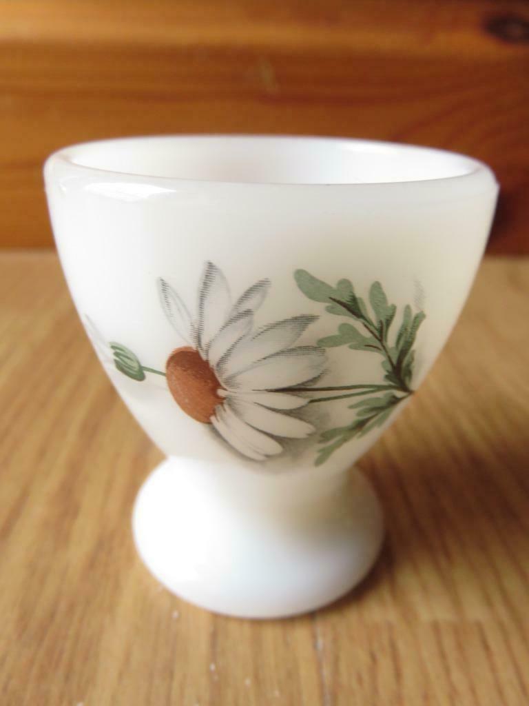 vintage arcopal superbe coquetier motif pâquerette, Enlèvement ou Envoi, Utilisé, Récipient(s)