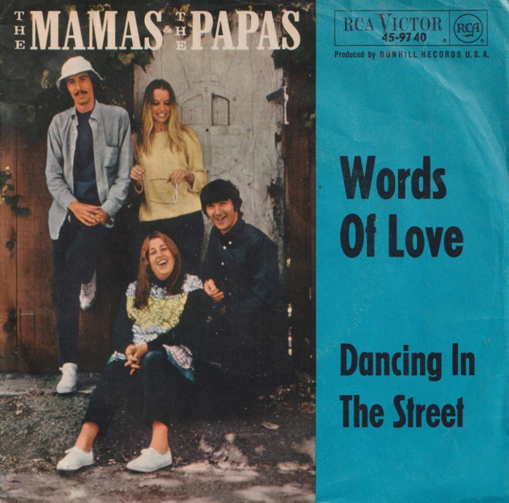 The Mamas & The papas – Words of love / Dancing in the stree, Enlèvement ou Envoi, Utilisé, Pop