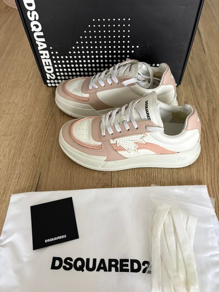 Dsquared2 damessneakers maat 39, Kleding | Dames, Ophalen, Wit, Zo goed als nieuw, Sneakers