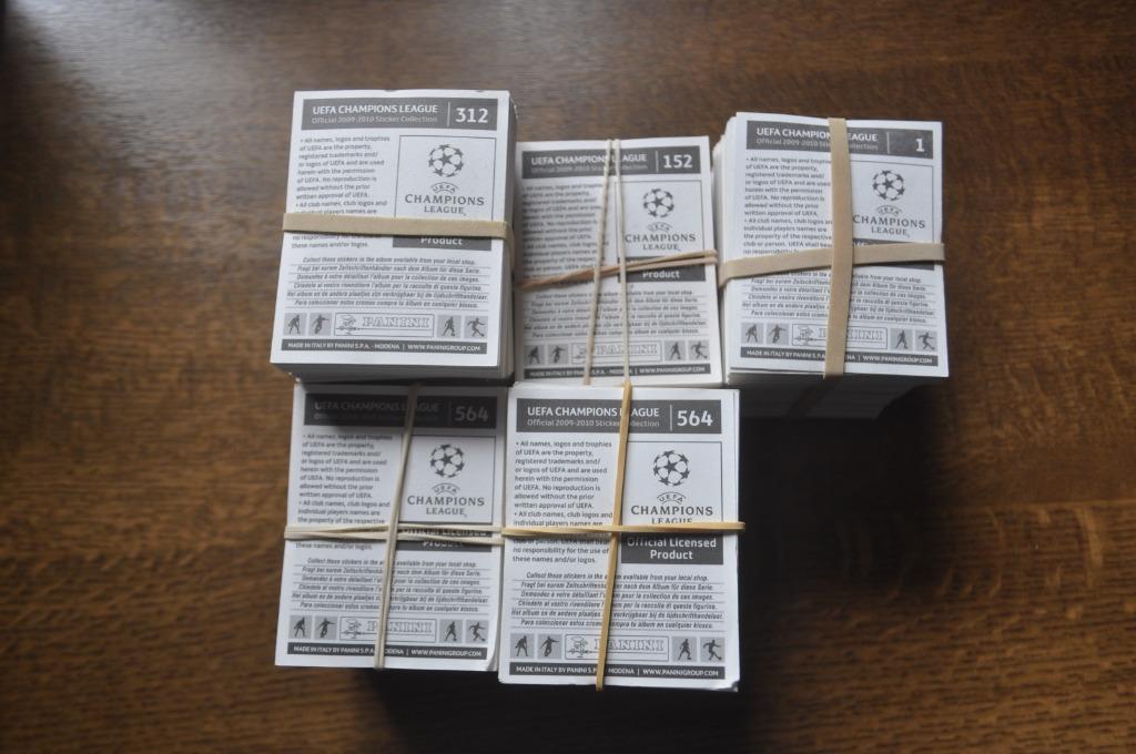 PANINI 100 STICKERS CHAMPIONS LEAGUE 2009-2010, Ophalen of Verzenden, Zo goed als nieuw, Meerdere stickers