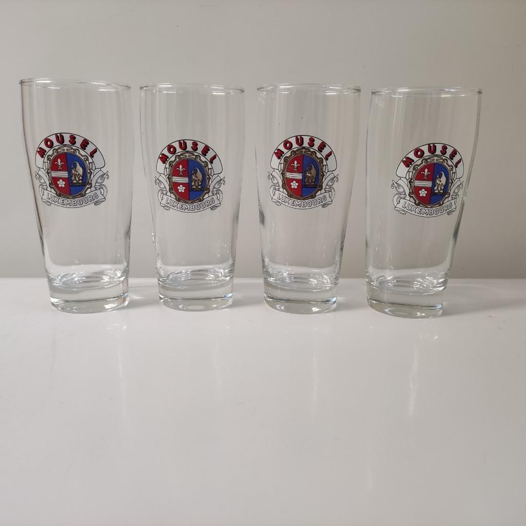 6 Verres à bière Mousel 1x4 pièces + 1x2 pièces, Enlèvement ou Envoi