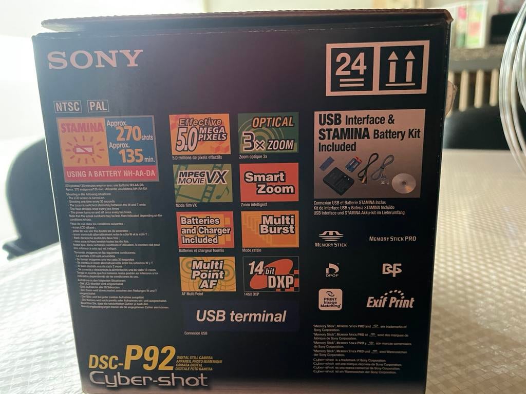 Camera cyber -shot Sony, Ophalen, Zo goed als nieuw, Sony