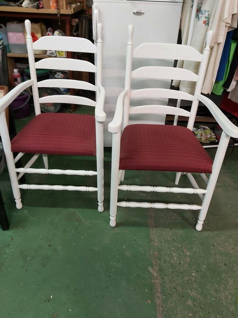 Paire de chaises anciennes restaurees style campagne  chic, Enlèvement