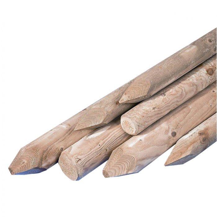 HOUTEN PALEN - Rond Gefreesd - 180CM - ∅ 8CM
- Gebruikt, Enlèvement, Utilisé, 180 à 250 cm, Poteaux