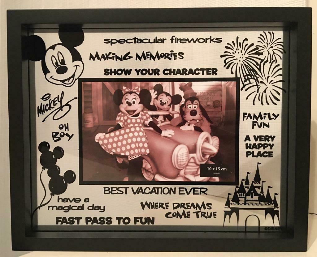 Disneykader in glas met houten frame, Verzamelen, Ophalen, Mickey Mouse, Nieuw, Overige typen