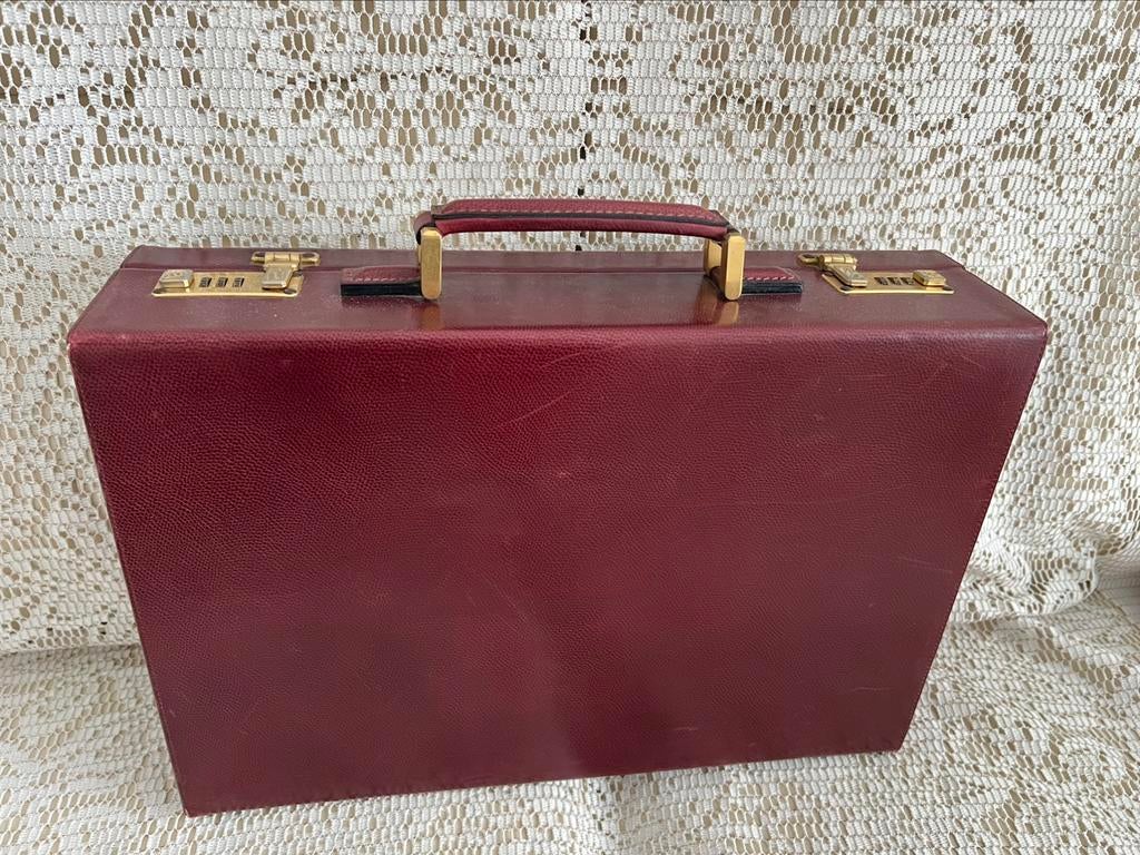Mallette DELVAUX cuir bordeaux, Enlèvement ou Envoi