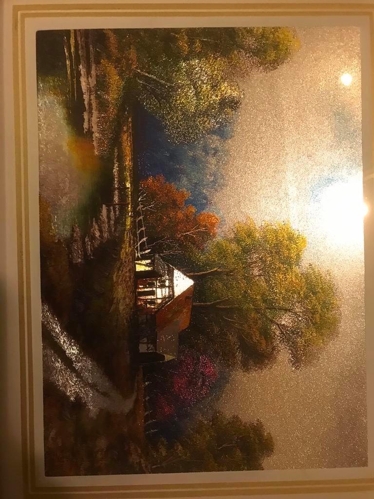 Landschapsschilderij, Antiek en Kunst, Kunst | Schilderijen | Abstract, Ophalen of Verzenden