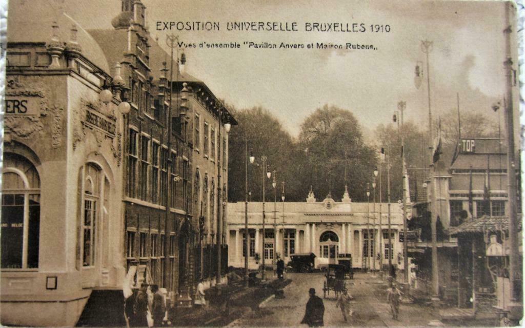 POSTKAART BELGIË- EXPO DE BRUXELLES 1910- PAVILLION ANVERS, Enlèvement ou Envoi, Non affranchie, Bruxelles (Capitale)