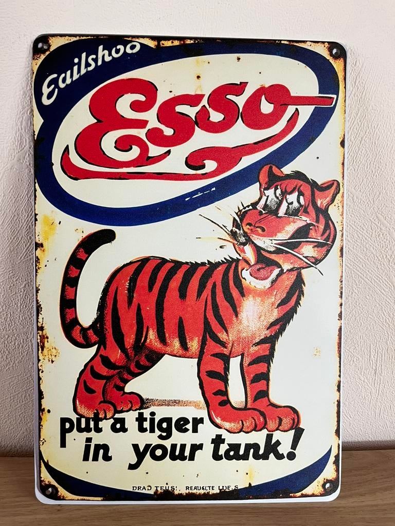 Esso metalen plaat, Ophalen of Verzenden, Zo goed als nieuw