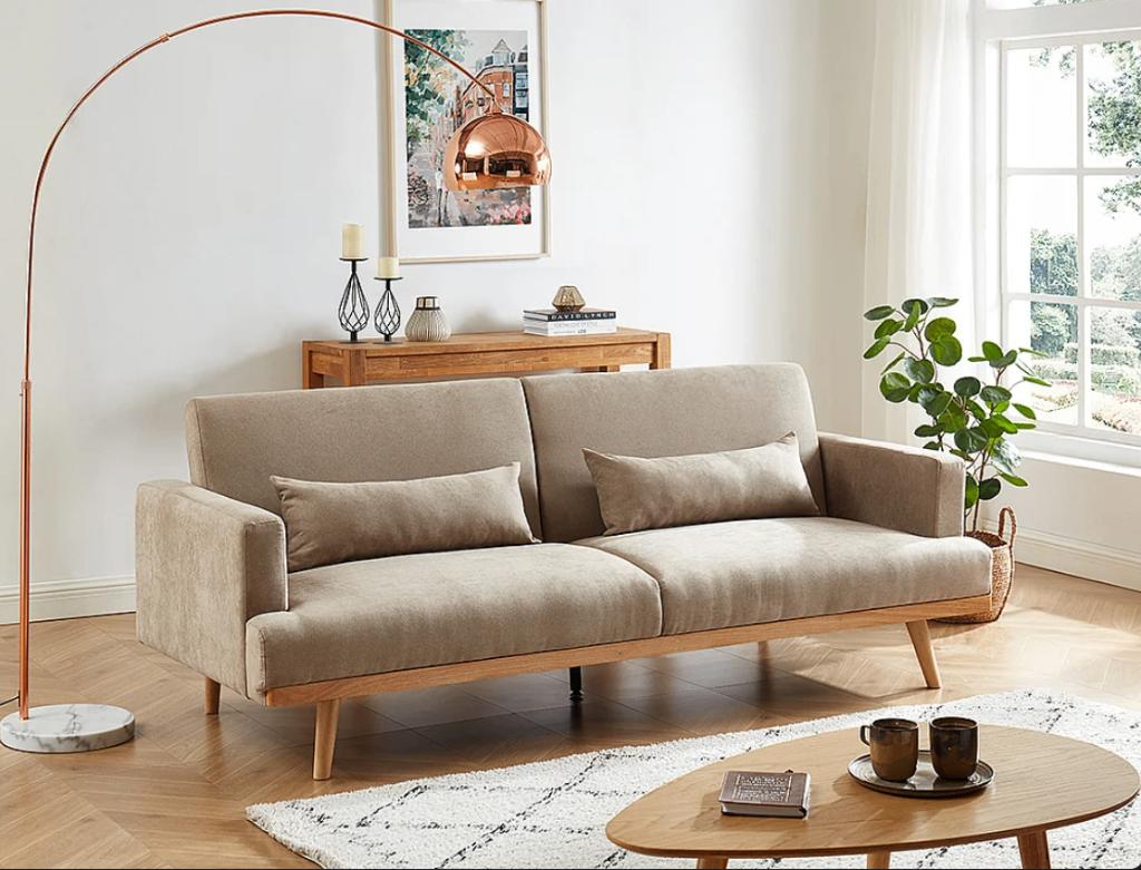 Canapé convertible de chez 'vente unique', 200 à 250 cm, Banc droit, Comme neuf, Enlèvement