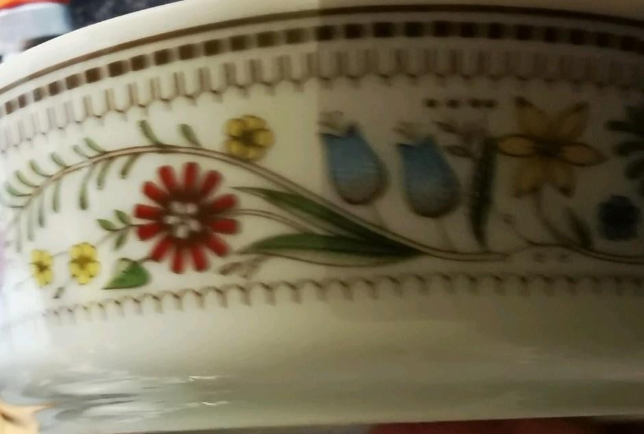 Shönwald Germany 9282 porselein vintage asbak bloemmotief, Ophalen of Verzenden, Zo goed als nieuw, Porselein, Overige typen