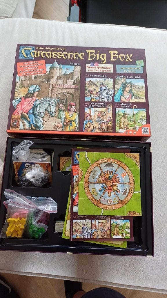 bordspellen Big Box bruin oude versie Carcassonne 999 games, Hobby en Vrije tijd, Een of twee spelers, Ophalen of Verzenden, Nieuw