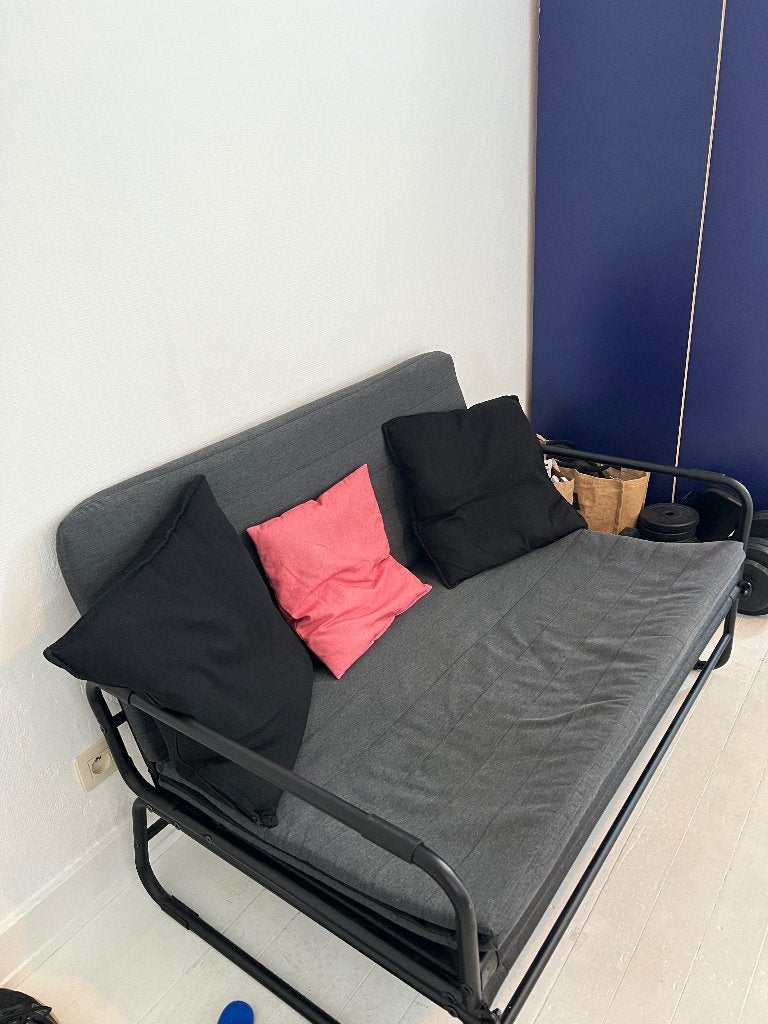 Zetel/ slaapbank, Huis en Inrichting, Zetels | Zetels, Ophalen, Gebruikt, Minder dan 75 cm, Rechte bank