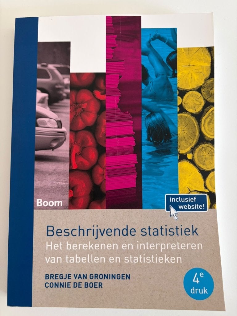 Beschrijvende statistiek, Ophalen of Verzenden, Zo goed als nieuw, Hoger Onderwijs, Connie de Boer, Bregje van Groningen