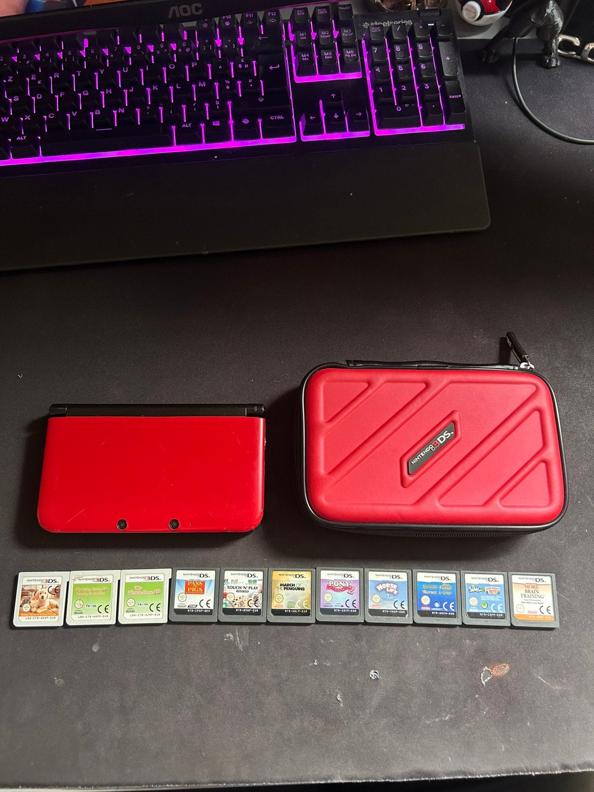 Nintendo 3ds xl met games en hoesje, Games en Spelcomputers, Spelcomputers | Overige, Ophalen of Verzenden, Nintendo, Zo goed als nieuw