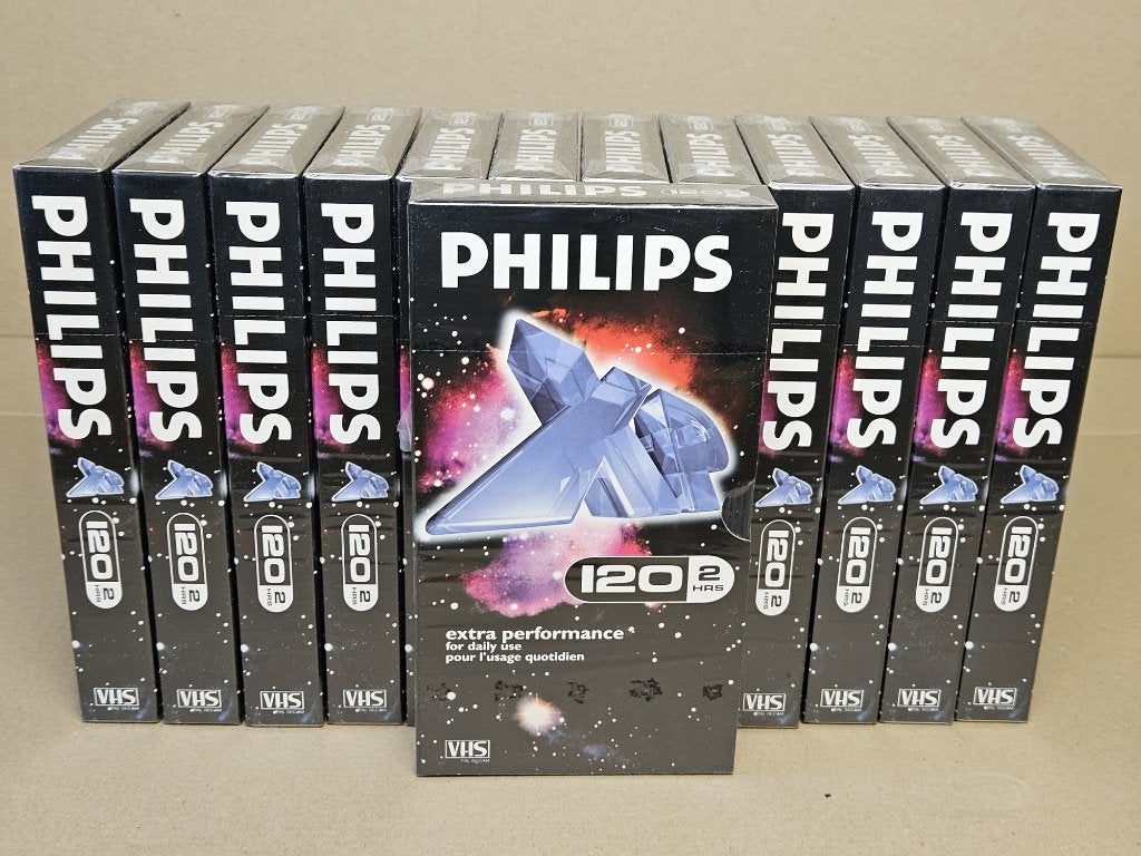 Cassettes vidéo VHS Philips, TDK, Sony (emballées), Enlèvement ou Envoi, Neuf, dans son emballage, VHS