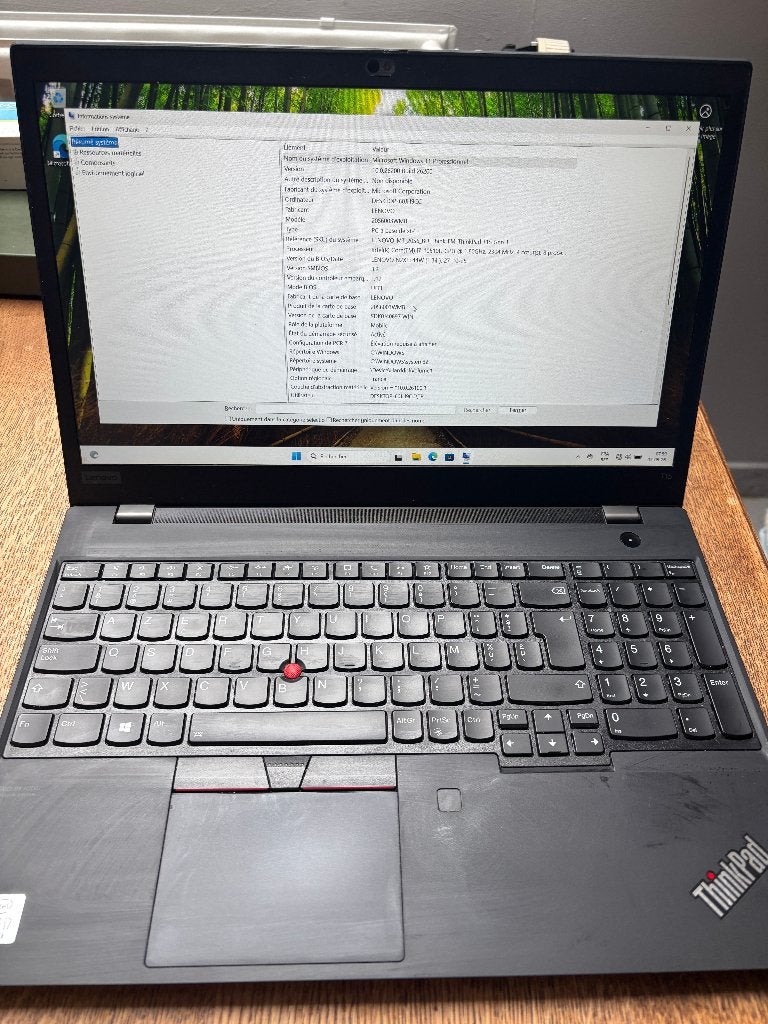PC Portbale LENOVO T15 (Gen1), Enlèvement, SSD, Azerty, 16 GB