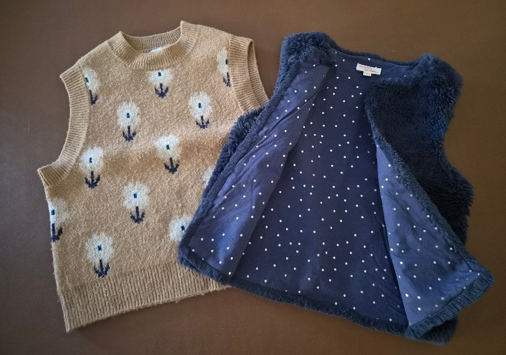 Lot Pull et Gilet sans manche fille 8 ans Vertbaudet & DPAM, Pull ou Veste, Vertbaudet et DPAM, Comme neuf, Enlèvement