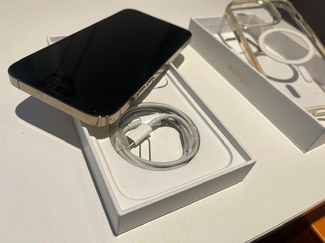 iPhone 14 MAX PRO Gold 128 gByte, Telecommunicatie, Ophalen of Verzenden, 87 %, Zonder simlock, Zonder abonnement