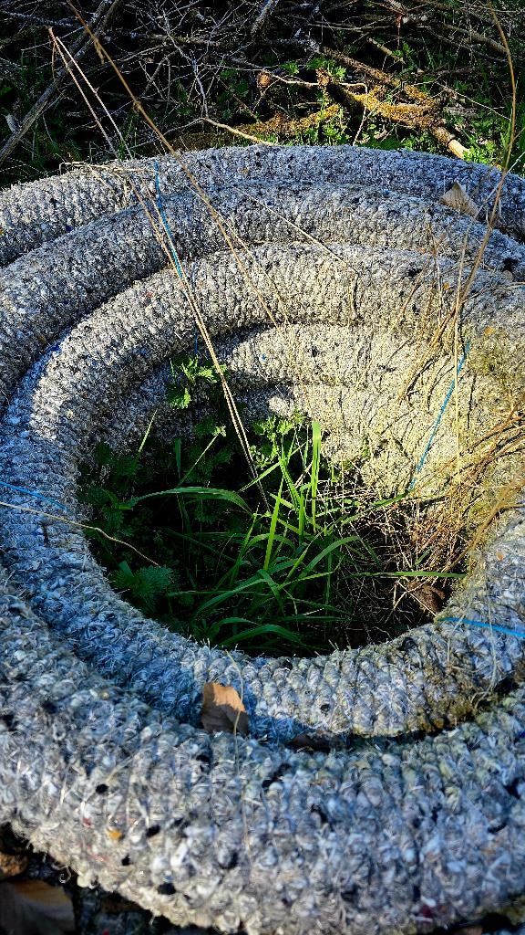 Drainage – tuyau drainant 25–30 m – avec enveloppe, Bricolage & Construction, 6 mètres ou plus, Comme neuf, Enlèvement, Évacuation