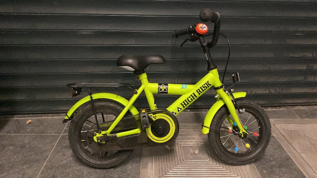 Kinderfiets 12inch, Terugtraprem, Zijwieltjes, Gebruikt, Minder dan 16 inch