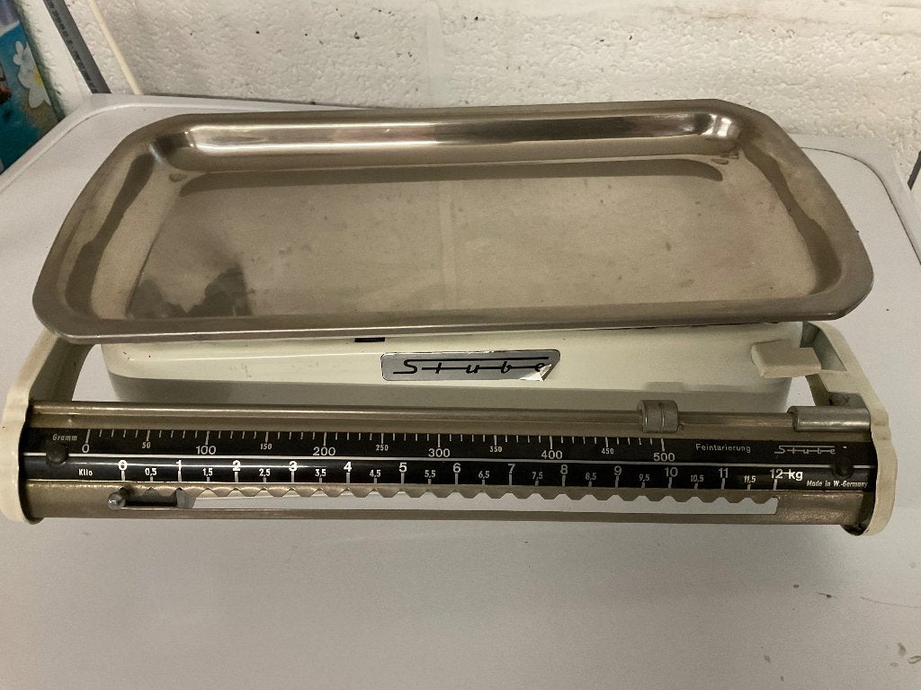 STUBE vintage boodschappenweegschaal, Ophalen, Zo goed als nieuw, Winkelweegschaal, Analoog