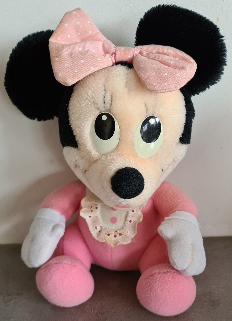 Vintage Minnie Mouse knuffel Hasbro Disney Babies 1984, Collections, Disney, Comme neuf, Peluche, Mickey Mouse, Enlèvement ou Envoi