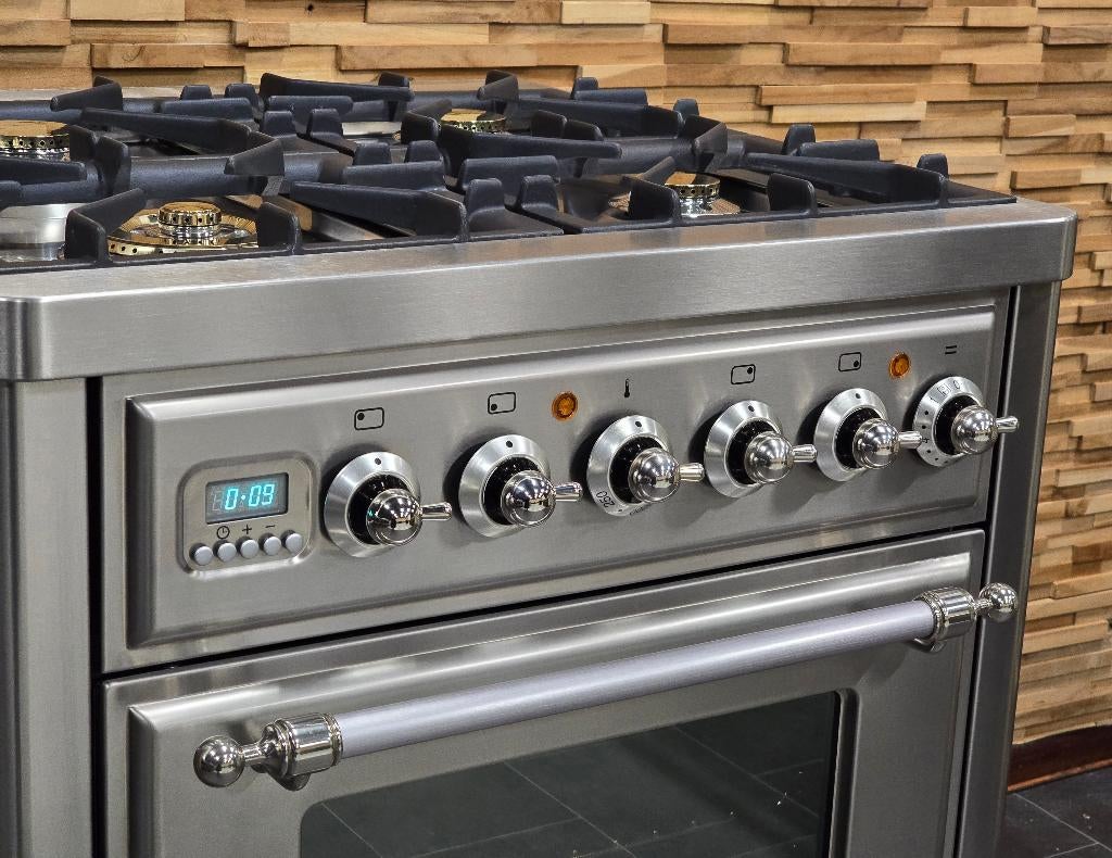 🔥Luxe Fornuis Boretti Majestic 70cm rvs GASOVEN 4 pits, Elektronische apparatuur, Fornuizen, Ophalen, 60 cm of meer, Zo goed als nieuw